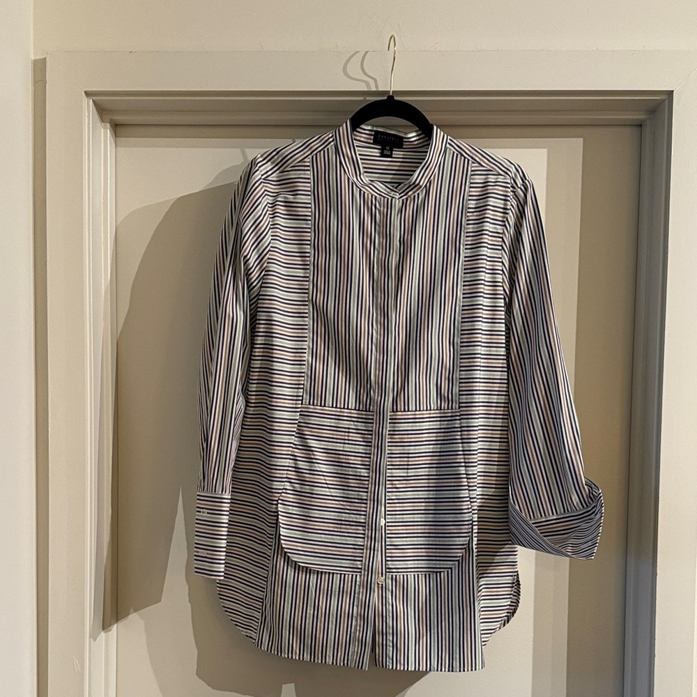 Striped Button-Up Shirt